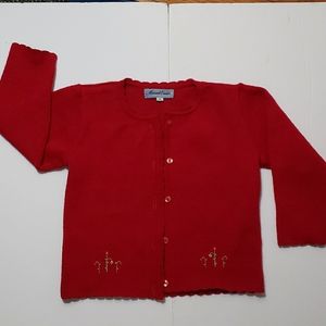 Red button up Sweater